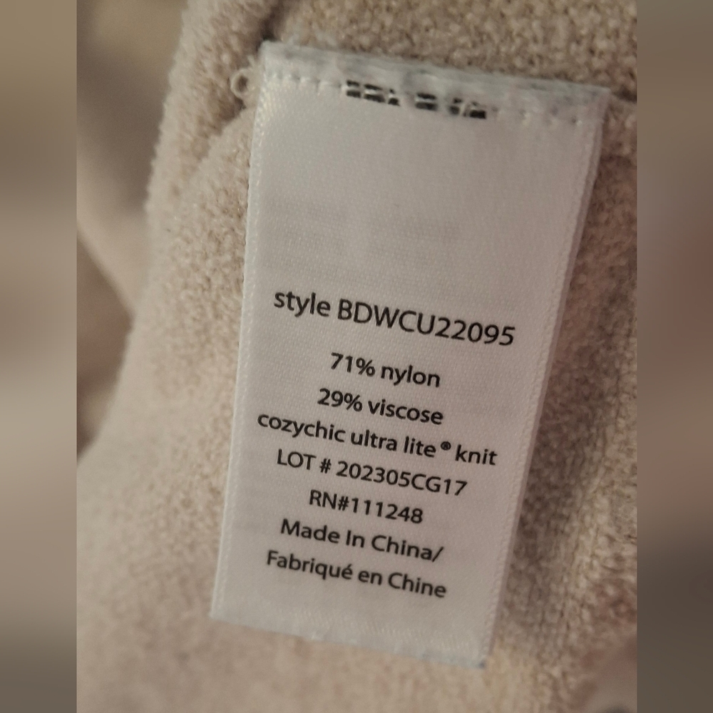 Barefoot Dreams Cozy chic Ultra Lite Jogger Loungewear Crewneck Beige Set Large - Picture 8 of 10